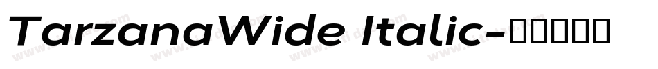 TarzanaWide Italic字体转换